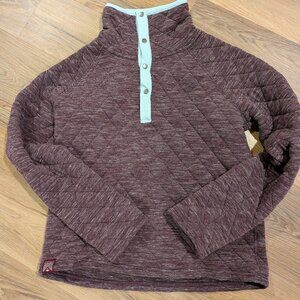 Oiselle Quilted Lauren Snap Top (Empire/Mist)